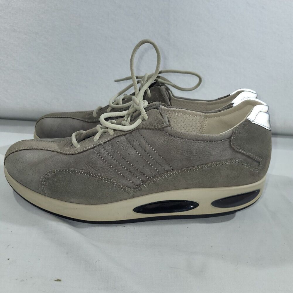 ECCO Womens Leather Sneakers Size 8.5/39 Comfort  Shock Point